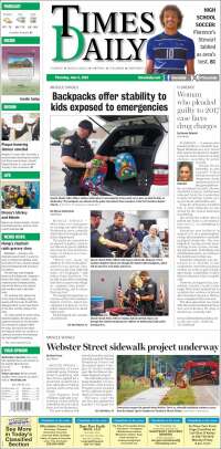 Portada de Times Daily (USA)
