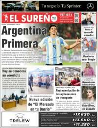 Portada de Diario El Sureño (Argentina)