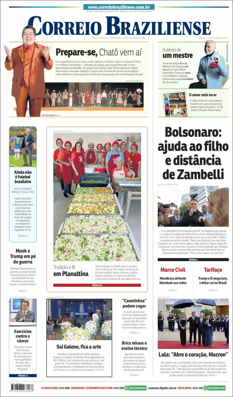 Portada de Correio Braziliense (Brésil)