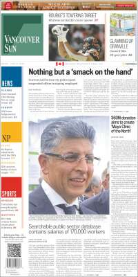 Portada de The Vancouver Sun (Canada)