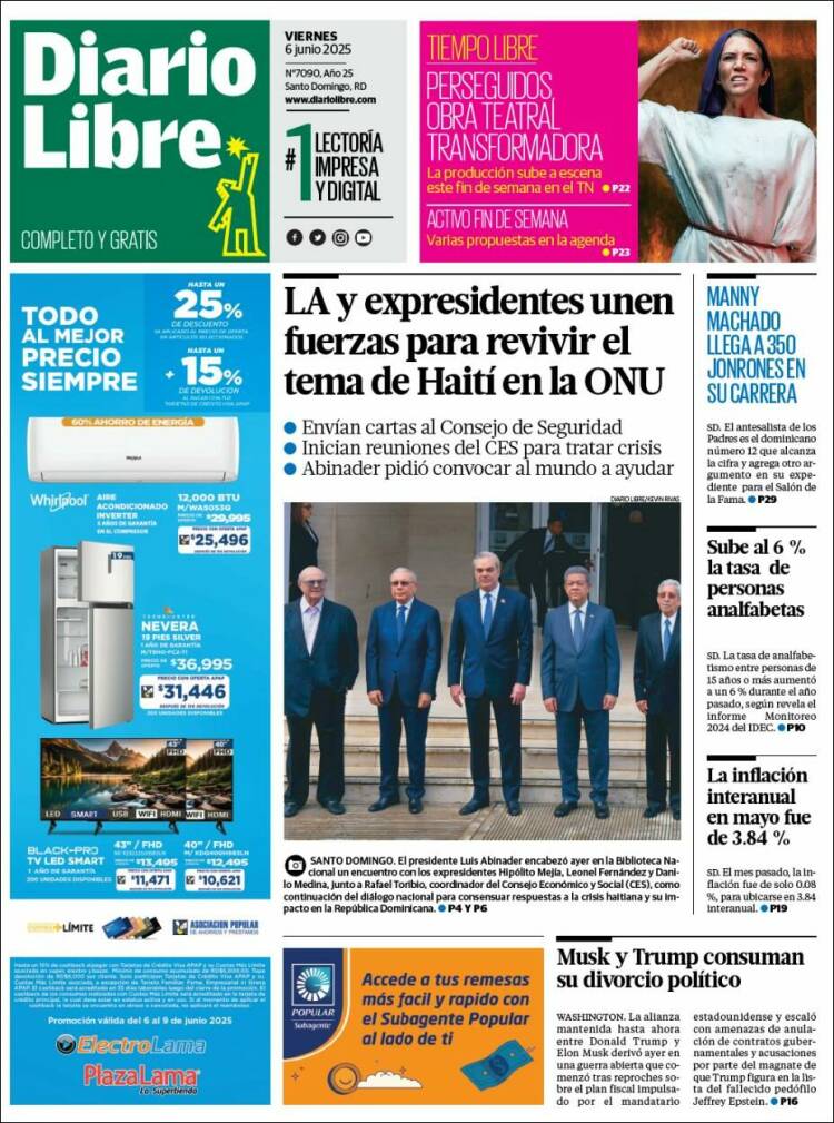 Portada de Diario Libre (Dominican Rep.)