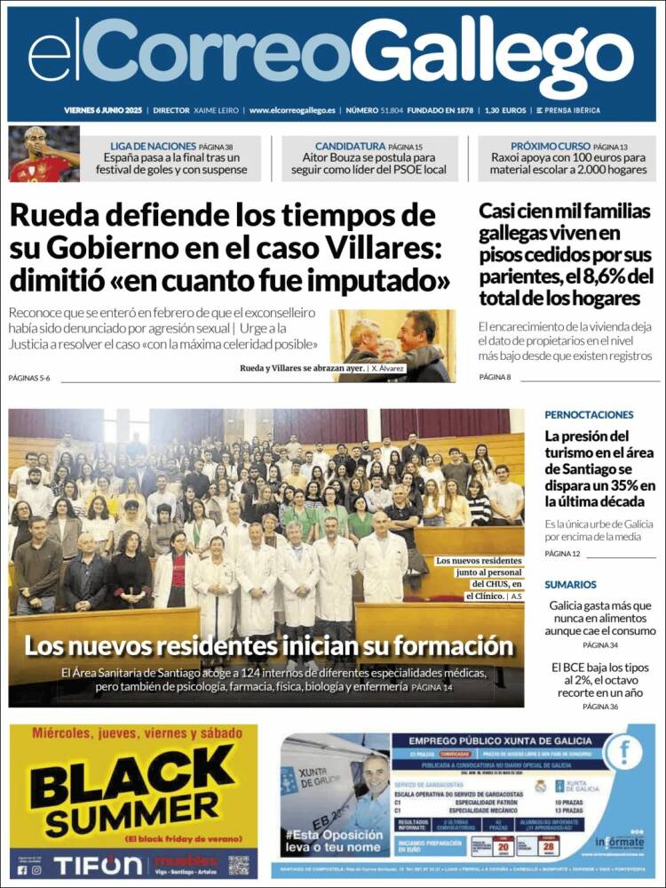 Portada de El Correo Gallego (Spain)
