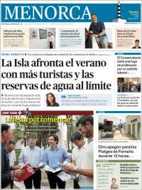 Portada de Menorca - Diario Insular (Espagne)