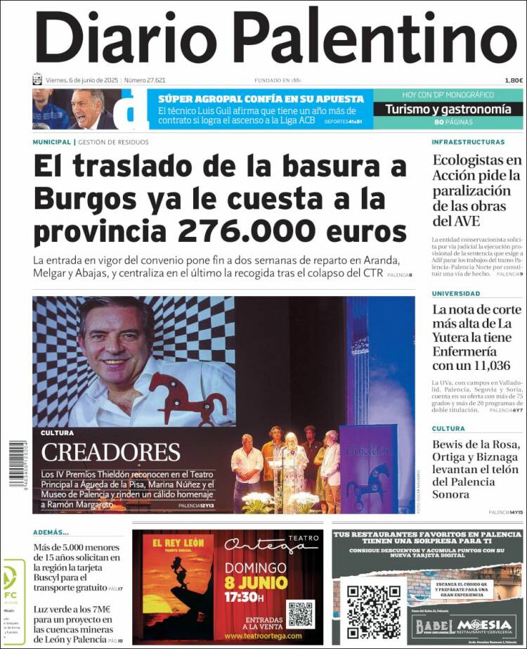 Portada de Diario Palentino (Espagne)
