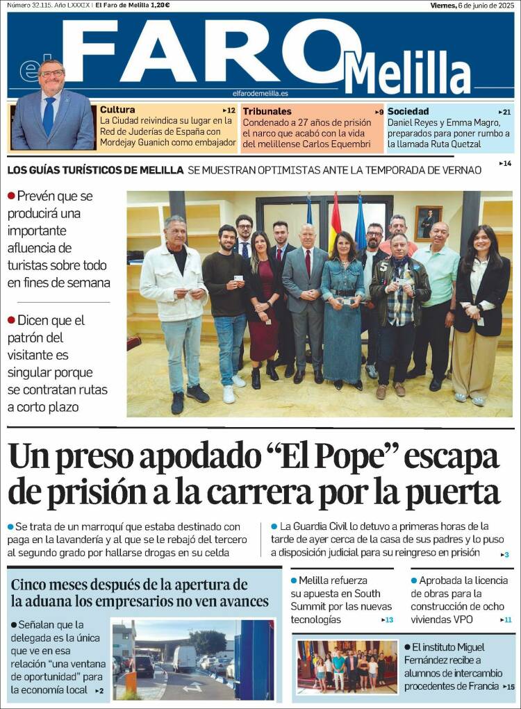 Portada de El Faro de Melilla (Spain)