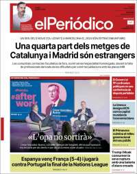 Portada de El Periódico de Catalunya (Spain)