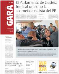 Portada de Gara (España)