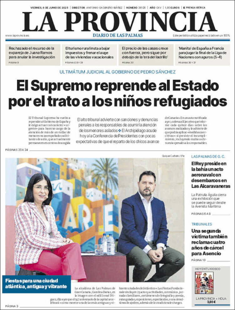 Portada de La Provincia (Spain)