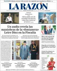 Portada de La Razón (Spain)