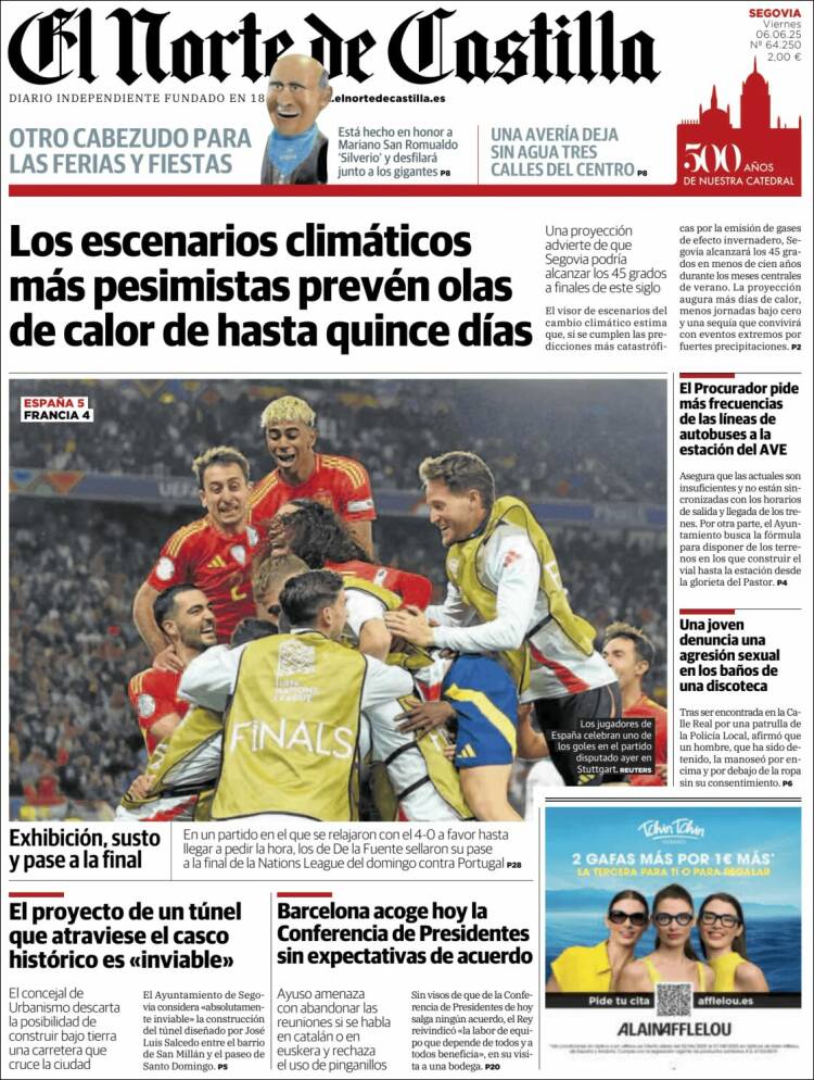 Portada de Norte de Castilla - Segovia (Espagne)