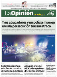 Portada de La Opinión de Málaga (España)