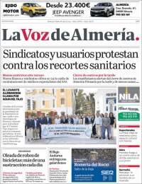 Portada de La Voz de Almería (Spain)