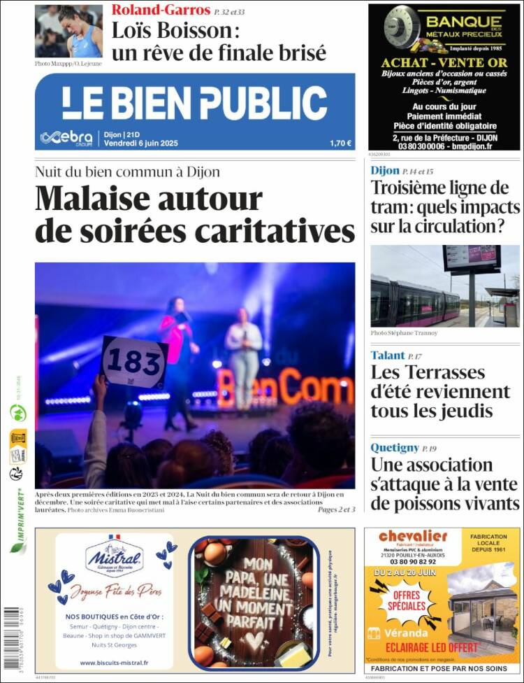 Portada de Le Bien Public (France)