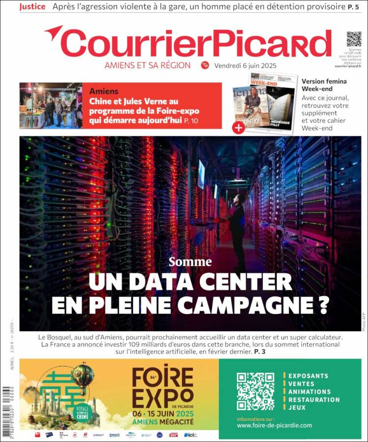 Portada de Courrier Picard (Francia)
