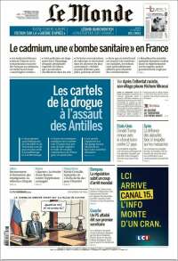 Portada de Le Monde (Francia)