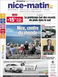 Portada de Nice-Matin (Francia)