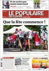Portada de Le Populaire du Centre (Francia)