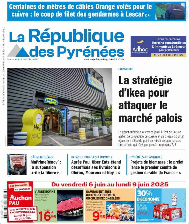 Portada de La République des Pyrénées (France)