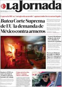 Portada de La Jornada (Mexico)