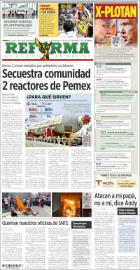 Portada de Reforma (Mexico)