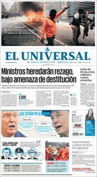 Portada de El Universal (Mexico)
