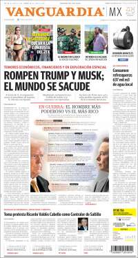 Portada de Vanguardia (México)
