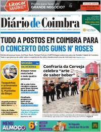 Portada de Diário de Coimbra (Portugal)