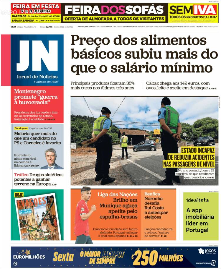 Portada de Jornal de Notícias (Portugal)
