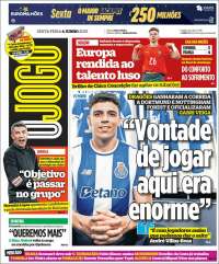 Portada de O Jogo (Portugal)