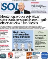 Portada de Jornal Sol (Portugal)