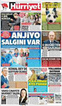 Portada de Hürriyet (Turquía)