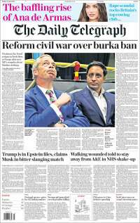 Portada de Daily Telegraph (Reino Unido)