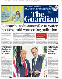 Portada de The Guardian (Reino Unido)