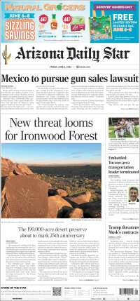 Portada de Arizona Daily Star (USA)