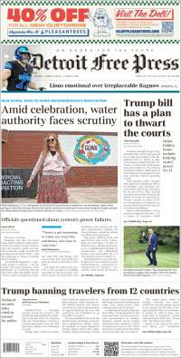 Portada de Detroit Free Press (États-Unis)