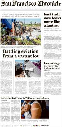Portada de San Francisco Chronicle (USA)