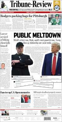Portada de Tribune-Review (USA)