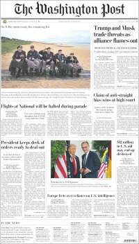 Portada de The Washington Post (USA)