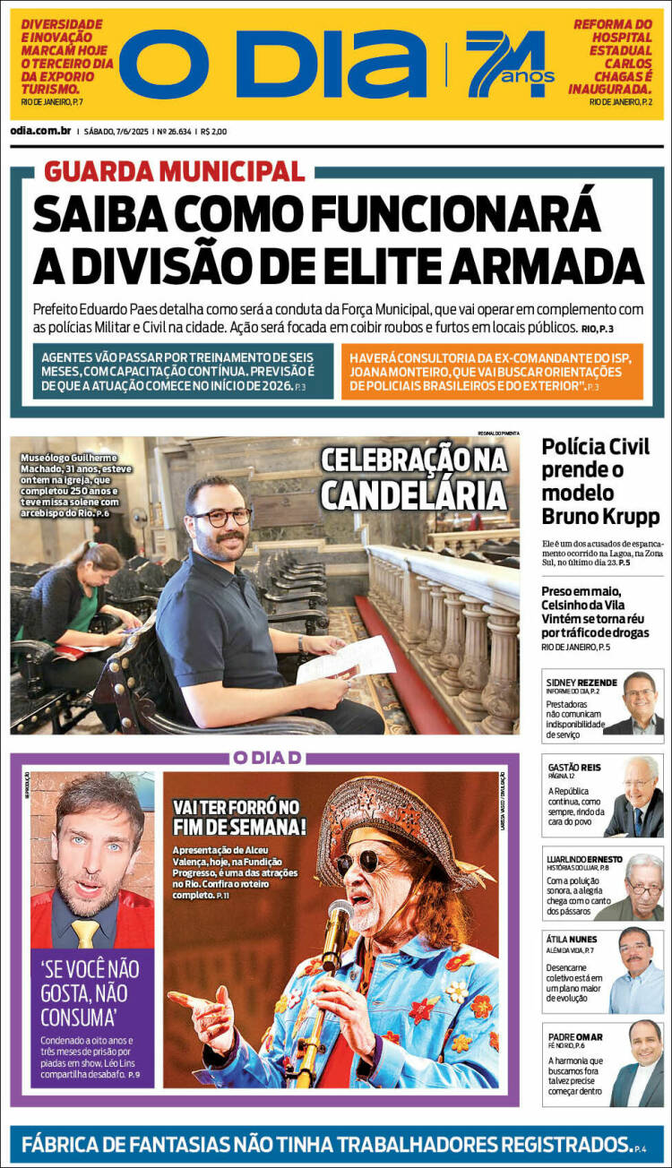 Portada de O Dia (Brasil)