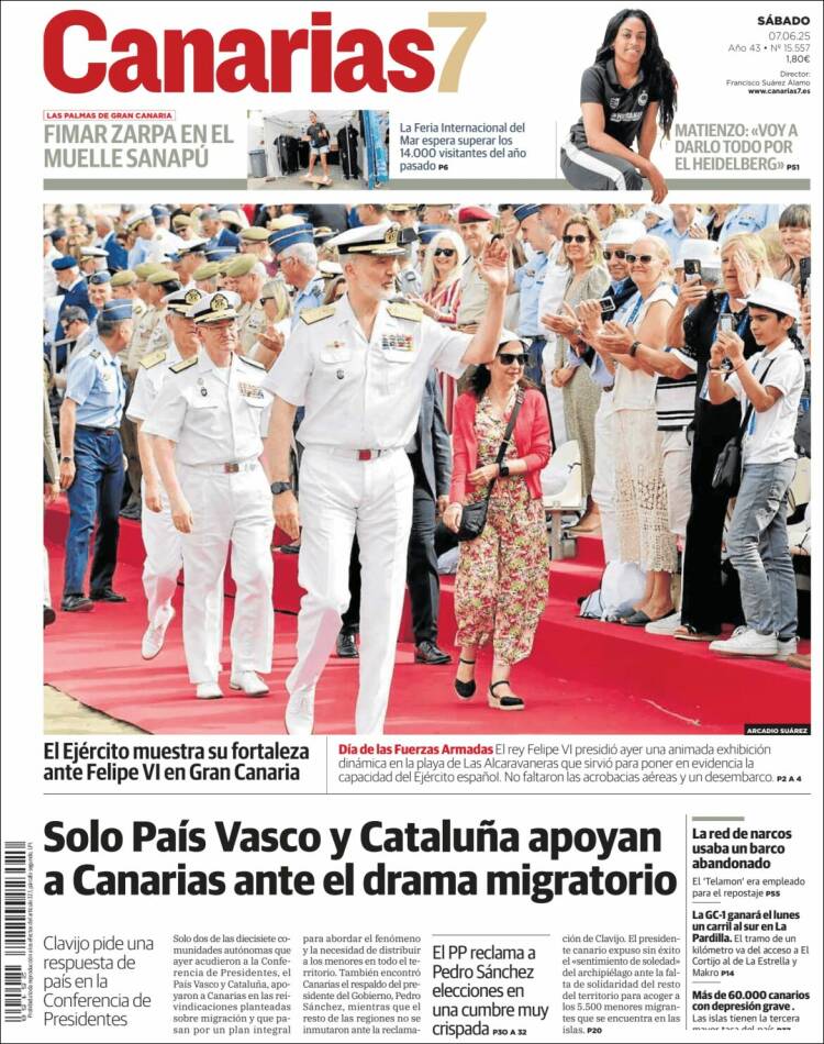 Portada de Canarias 7 (España)