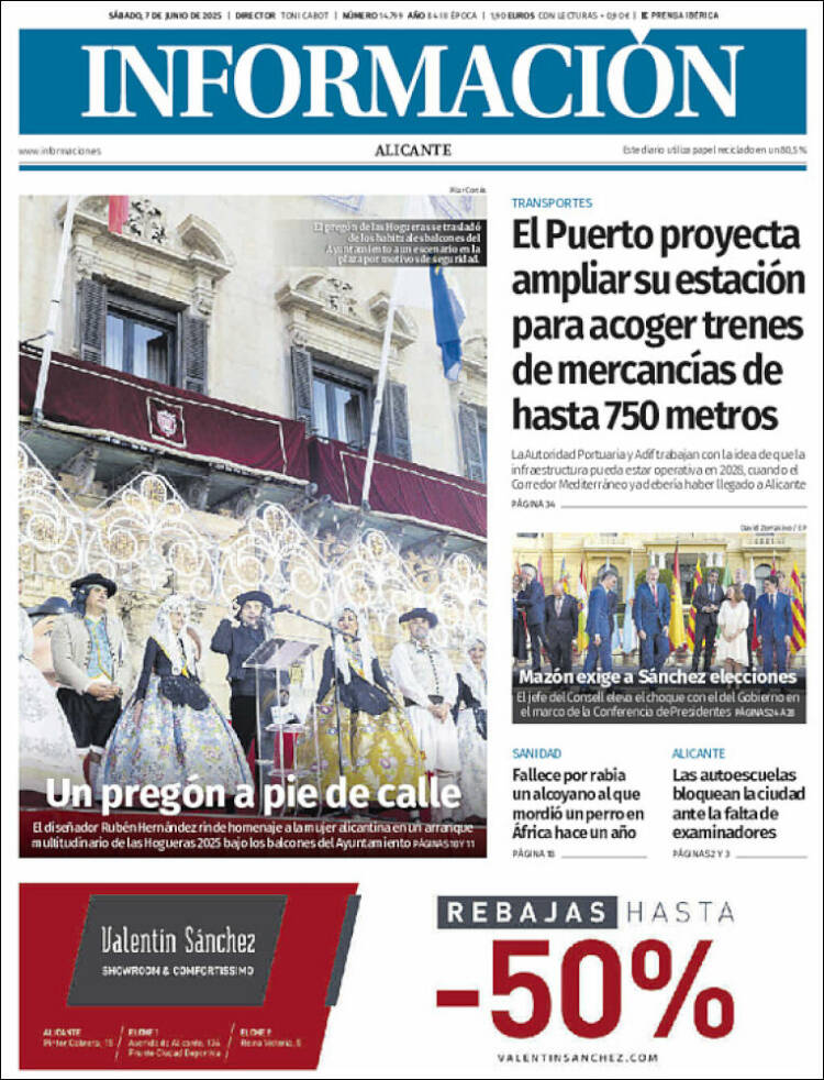Portada de Diario Información (España)