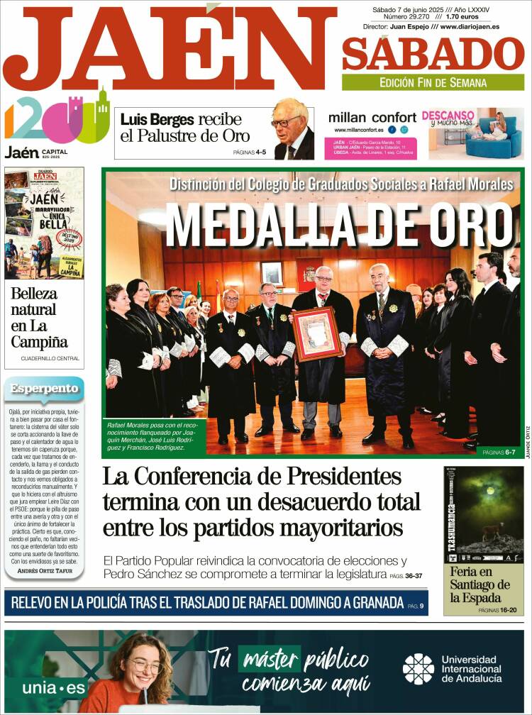 Portada de Diario Jaén (España)