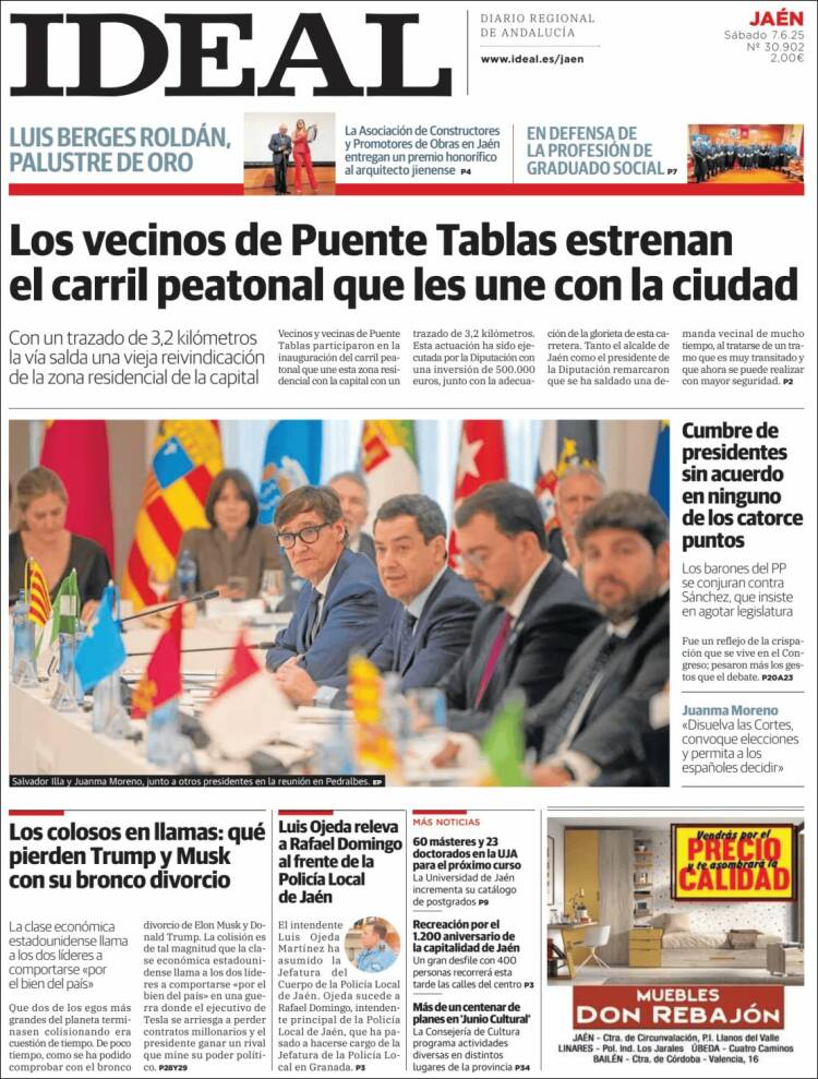 Portada de El Ideal de Jaén (España)