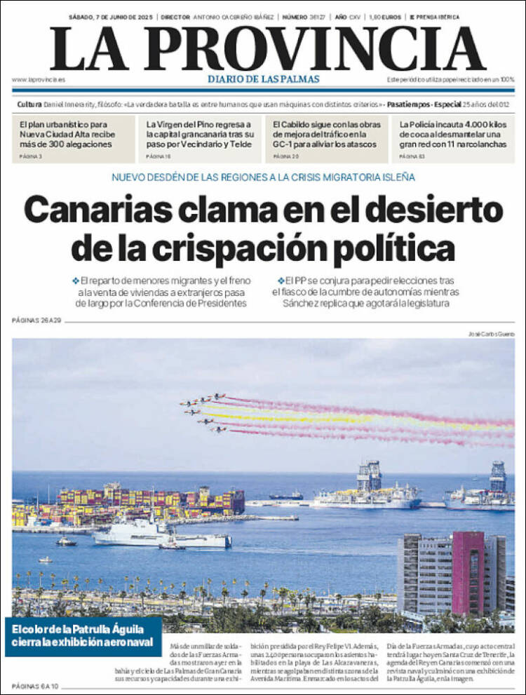 Portada de La Provincia (España)