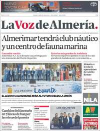 Portada de La Voz de Almería (España)