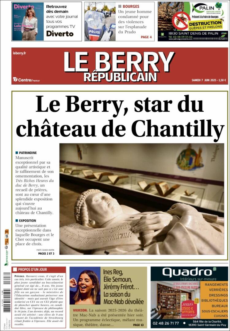Portada de Berry Republicain (Francia)