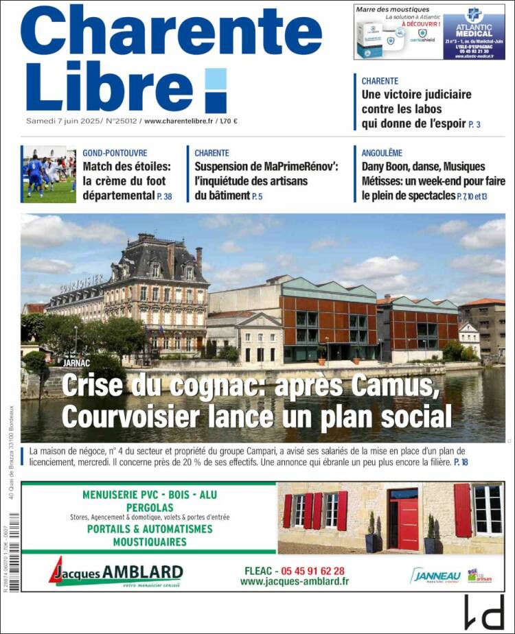Portada de Charente Libre (Francia)