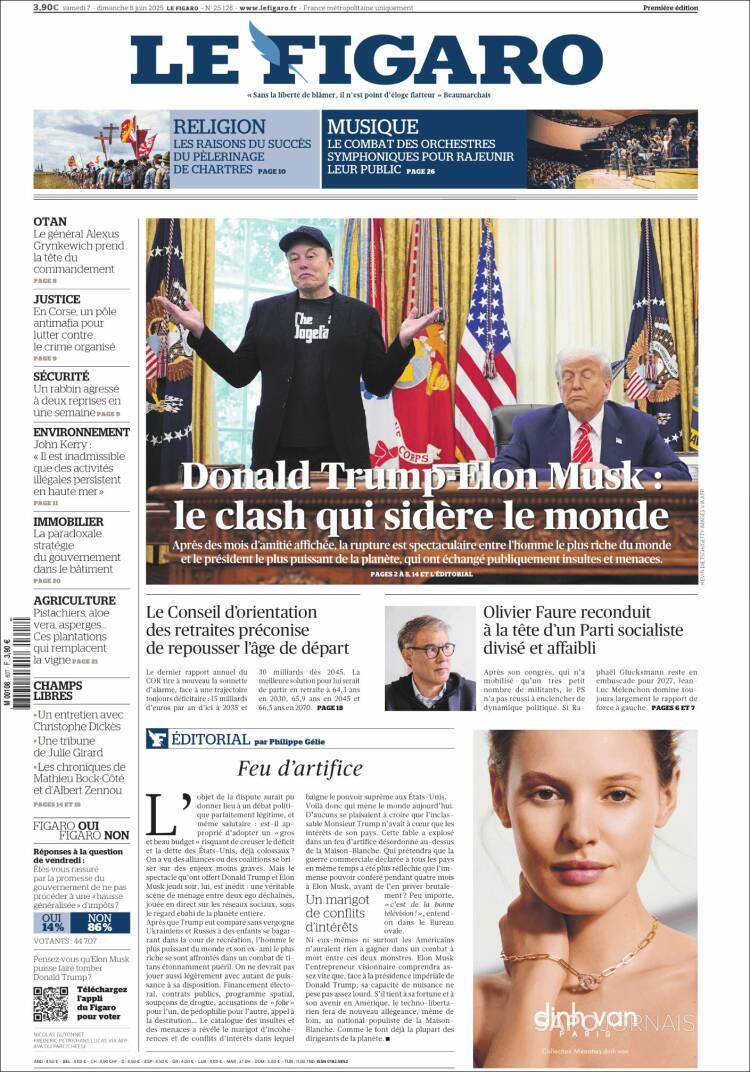 Portada de Le Figaro (Francia)
