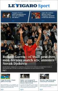 Portada de Le Figaro Sport (Francia)