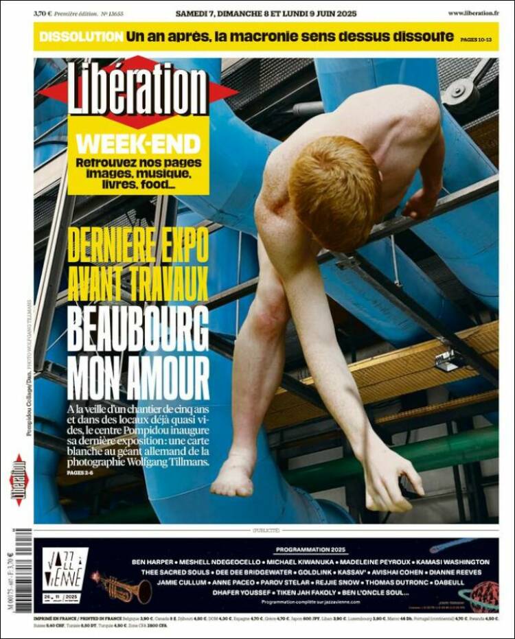 Portada de Libération (Francia)